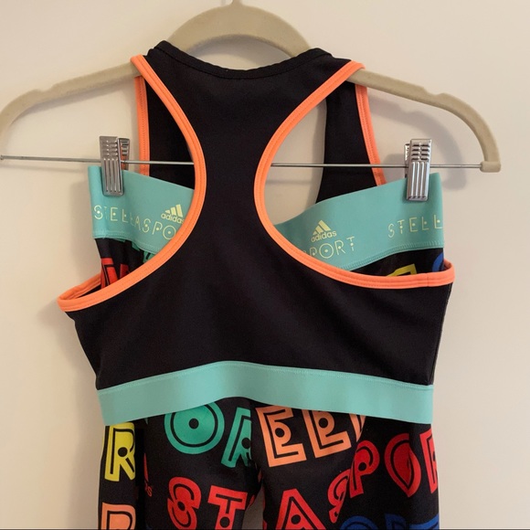 Adidas x Stella Mc Cartney size S workout set with sports bra and leggings. EUC! - Picture 10 of 12
